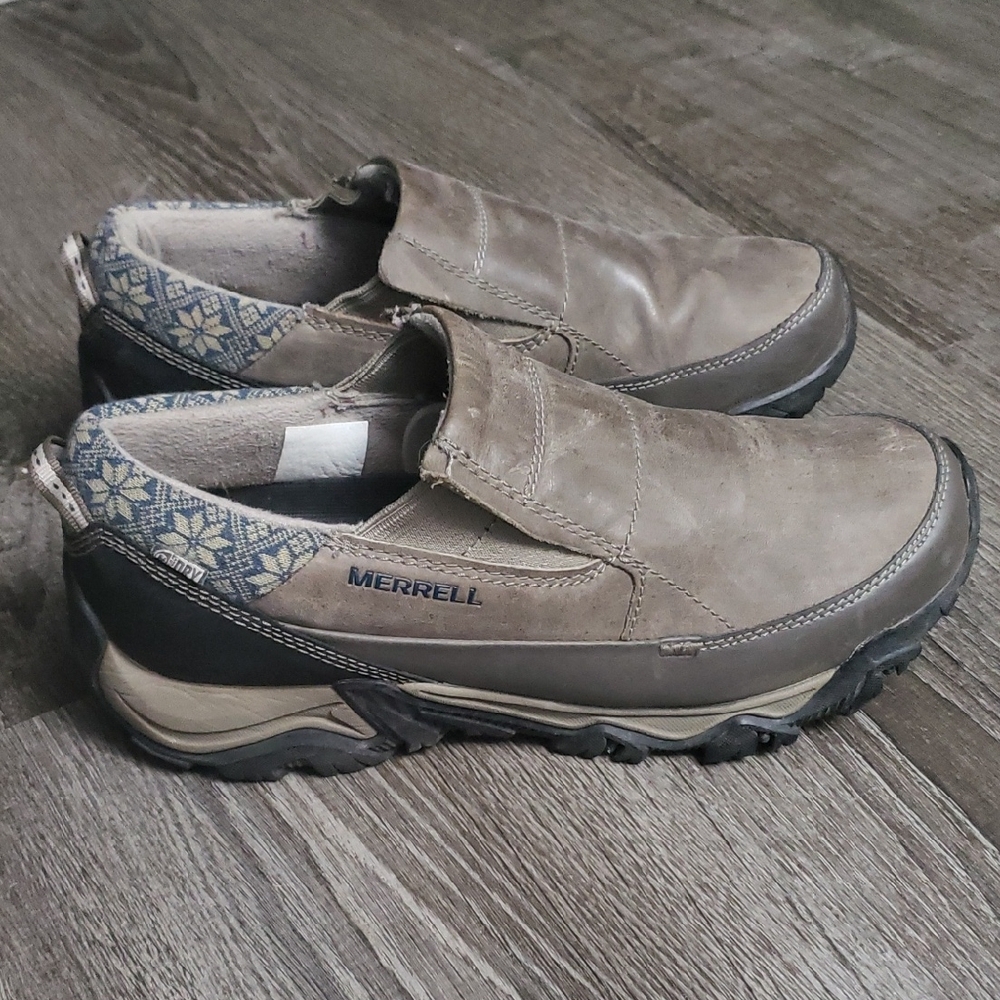 Merrell Women's Polarand Rove   MOC Waterproof Winter Slip-on Shoe sz 10